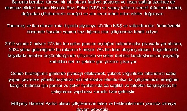 İsmail Özdemir: "MHP olarak çiftçilerimizin talep ve beklentilerinin yanında olmaya devam edeceğiz"