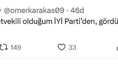 İYİ Parti Aydın Milletvekili Karakaş partisinden istifa etti