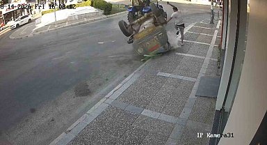 İzmir'de traktörden fırlayan tanker yayayı eziyordu
