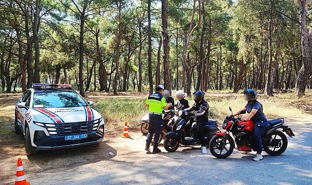 Jandarmanın motosiklet denetimlerinde 5 bin 392 sürücü kontrol edildi