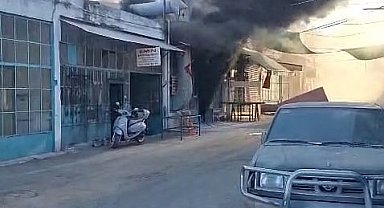 Kapalı durumdaki cila boya atölyesinde yangın
