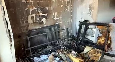 Karabük'te apartman dairesinde yangın