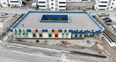 Karabük'te yeni anaokulu inşaatı sürüyor