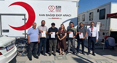 Karapınar'da kan bağışçılarına madalya