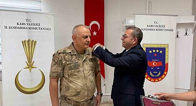 Kars'ta jandarma personeline rütbe terfi töreni