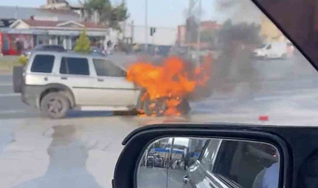 Kastamonu'da cipte çıkan yangını itfaiye söndürdü