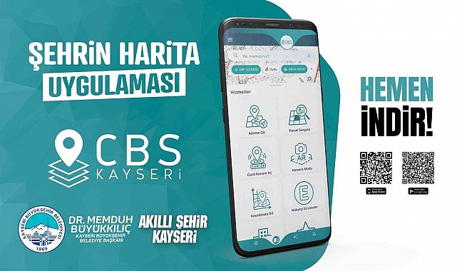 Kayseri Büyükşehir'den akıllı şehircilikte güçlü dijital hamle: CBS Kayseri Mobil Uygulaması
