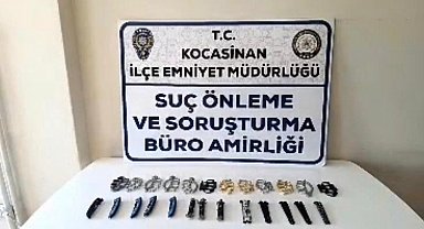 Kayseri'de yasaklı bıçak operasyonu: Çok sayıda sustalı ve muşta ele geçirildi
