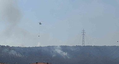Kazdağları eteklerindeki yangın Zeytinli Mahallesine doğru ilerliyor