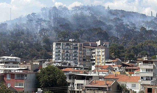Kazdağları eteklerindeki yangına müdahale sürüyor