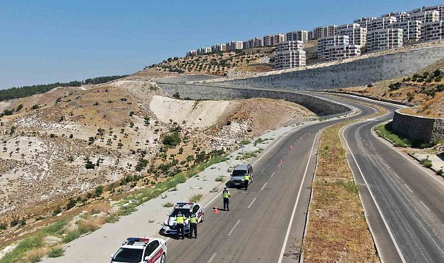 Kilis'te drone destekli trafik denetimi