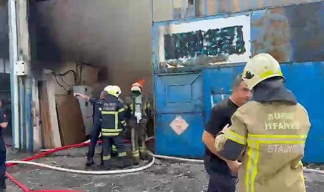 Koltuk imalathanesinde korkutan yangın