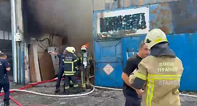 Koltuk imalathanesinde korkutan yangın