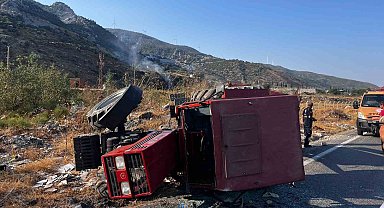 Kontrolden çıkan traktör devrildi: 1 yaralı