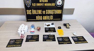 Konya'da eve düzenlenen operasyonda uyuşturucu ve mermi çıktı