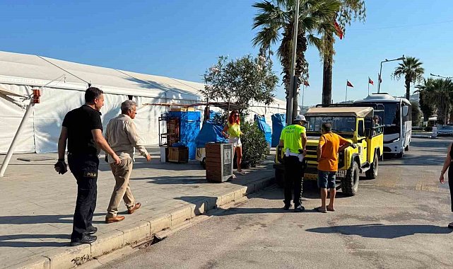 Kuşadası'nda cep uygulama noktası yerinde incelendi