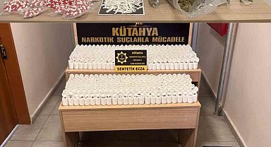 Kütahya'da uyuşturucu operasyonları: 106 bin sentetik ecza ele geçirildi