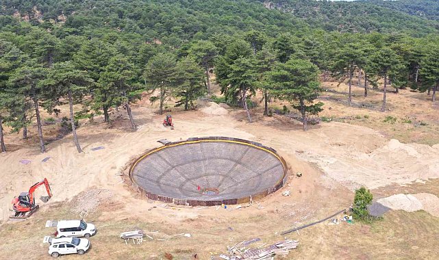 Madra Dağları'na yeni helikopter yangın havuzu kazandırıldı