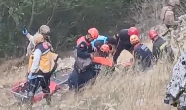Mağarada yaralanan kadın, askeri helikopterle kurtarıldı