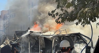 Malatya'da konteyner kentte yangın