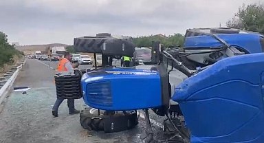 Malatya'da kontrolden çıkan traktör devrildi: 1 ağır yaralı