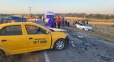 Manyas'ta trafik kazası: 6 yaralı