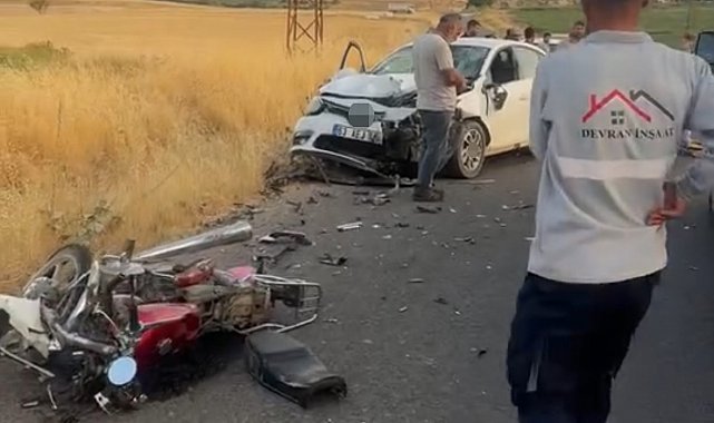 Mardin'de otomobil motosikletle çarpıştı: 2 ölü