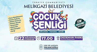 Melikgazi'de çocuk şenliği başlıyor