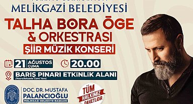 Melikgazi'de şiir ve türkü dolu geceye davet