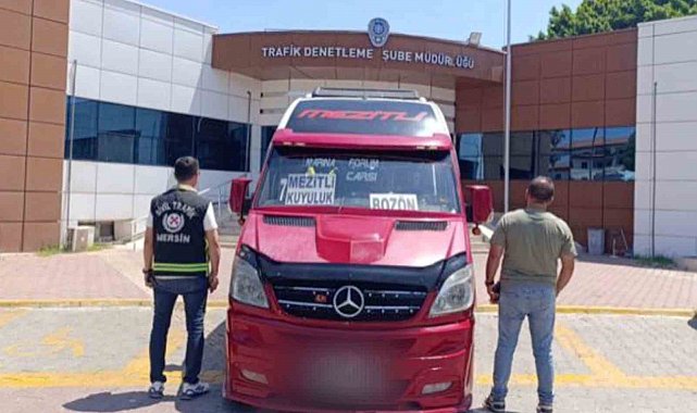 Mersin'de ters şeritte ilerleyen sürücünün ehliyetine el konuldu