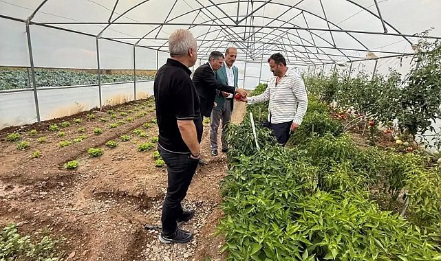 Milletvekili Ateş, doludan zarar gören Eko-Köy'de çiftçileri ziyaret etti