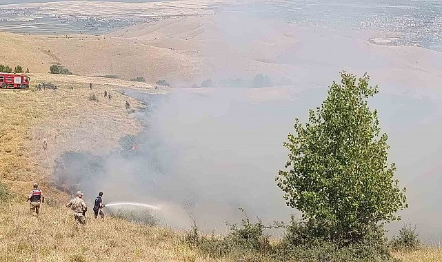 Muş'ta örtü yangını ekiplerin hızlı müdahalesiyle söndürüldü