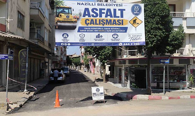 Nazilli Belediyesi ilçedeki yol çalışmalarını sürdürüyor