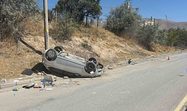 Niğde'de otomobil takla attı, sürücü yaralandı