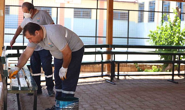 Okul bahçeleri yeni döneme hazırlanıyor
