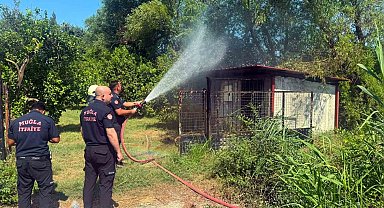 Ortaca'da kulübe yangını