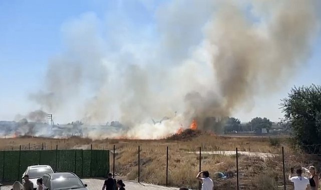 Otluk alanda çıkan yangın paniğe neden oldu