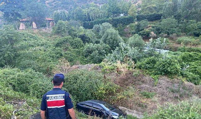 Otomobil dere yatağına uçtu, sürücüsü yaralandı