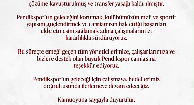 Pendikspor'un transfer yasağı kaldırıldı