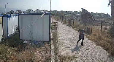 Pes dedirten rahatlıkla konteyner kenti soyan hırsızlar kameraya yakalandı
