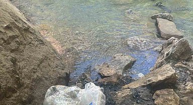 Piknik alanına bırakılan çöpler vatandaşın tepkisine yol açtı