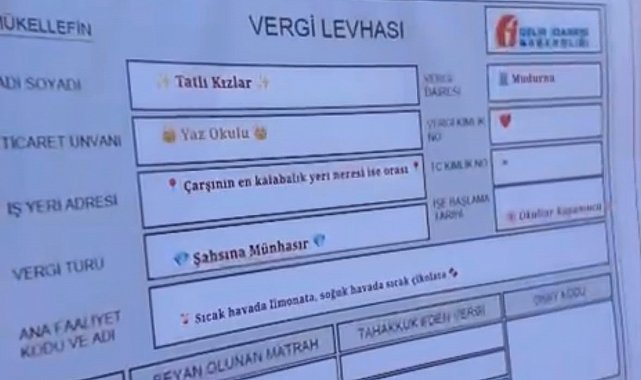 "Şikayet var" diyen zabıtaya el yapımı "vergi levhası"