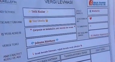 "Şikayet var" diyen zabıtaya el yapımı "vergi levhası"