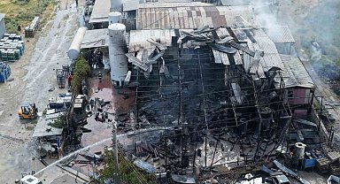 Salihli'de felaketin boyutu havadan görüntülendi
