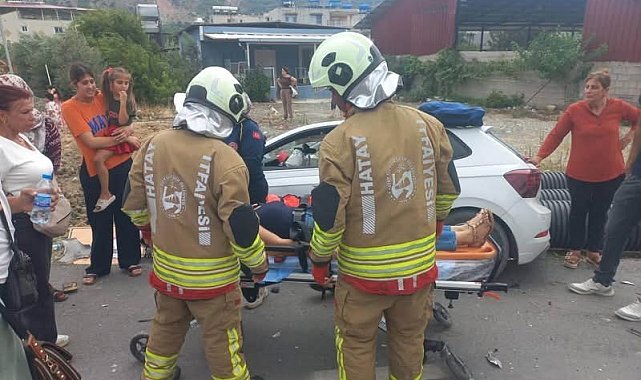 Samandağ'da trafik kazası:1 yaralı