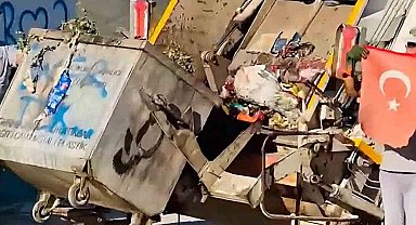 Şanlıurfa'da temizlik personelinin bayrak hassasiyeti takdir topladı