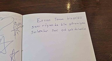Şehitlik anı defterindeki duygusal yazılar