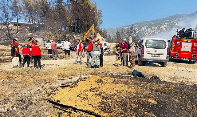 Seydikemer'de yangından etkilenen üreticiler yalnız bırakılmıyor