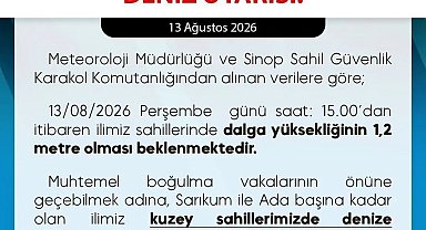 Sinop'ta deniz uyarısı