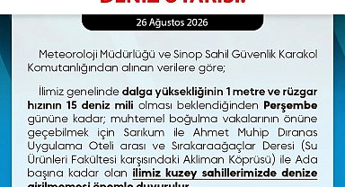 Sinop'ta deniz uyarısı